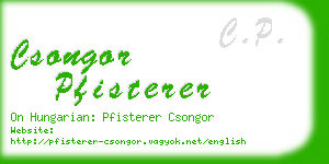 csongor pfisterer business card